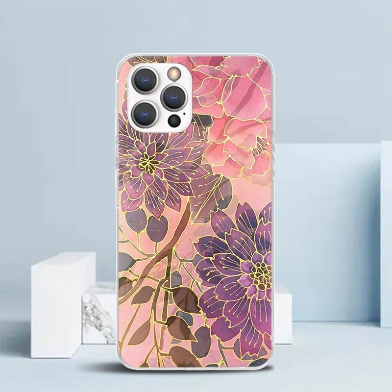 Beautiful Rose Bling Picture Phone Case For IPhone 16 17 Air 16E 15 14 Plus 13 Mini 12 11 Pro Max 7 8 + SE 2020 Soft TPU Back Co