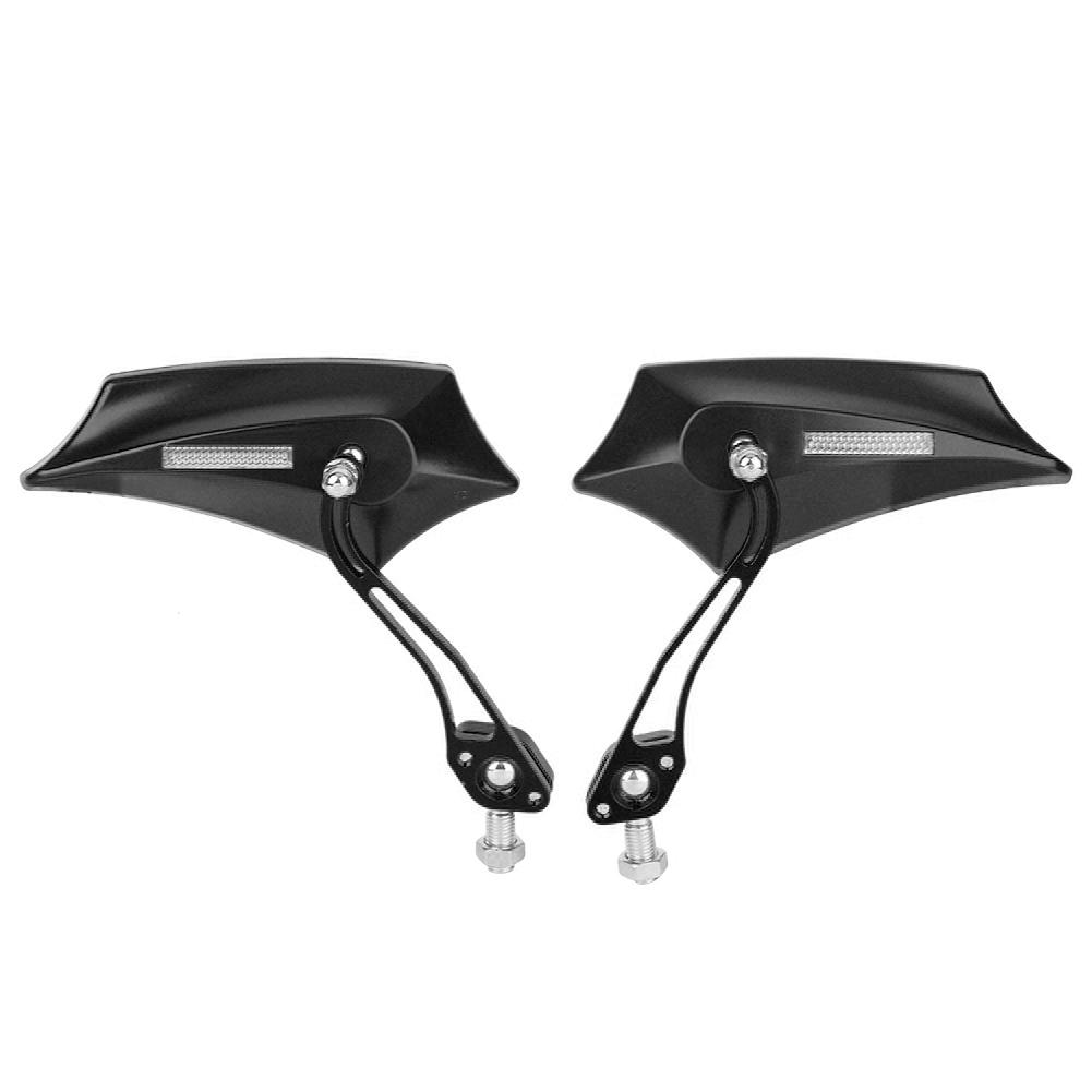 A Pair of Universal Motorcycle Motorbike Modified Accessories Rear View Rearview Mirror(Black)