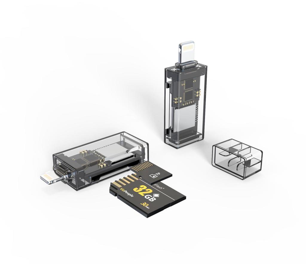 Type-C Multi-Function Memory Card Reader for Mobile & Camera - Supports SD/TF & OTG Cards