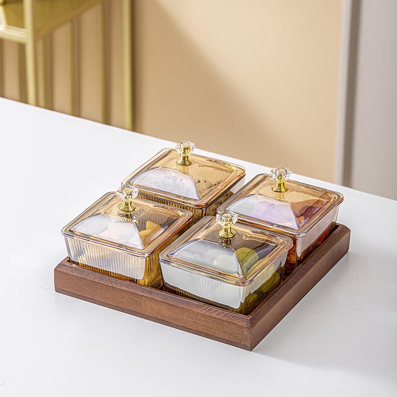 Sikezhuo Light Luxury Divided Glass Serving Platter