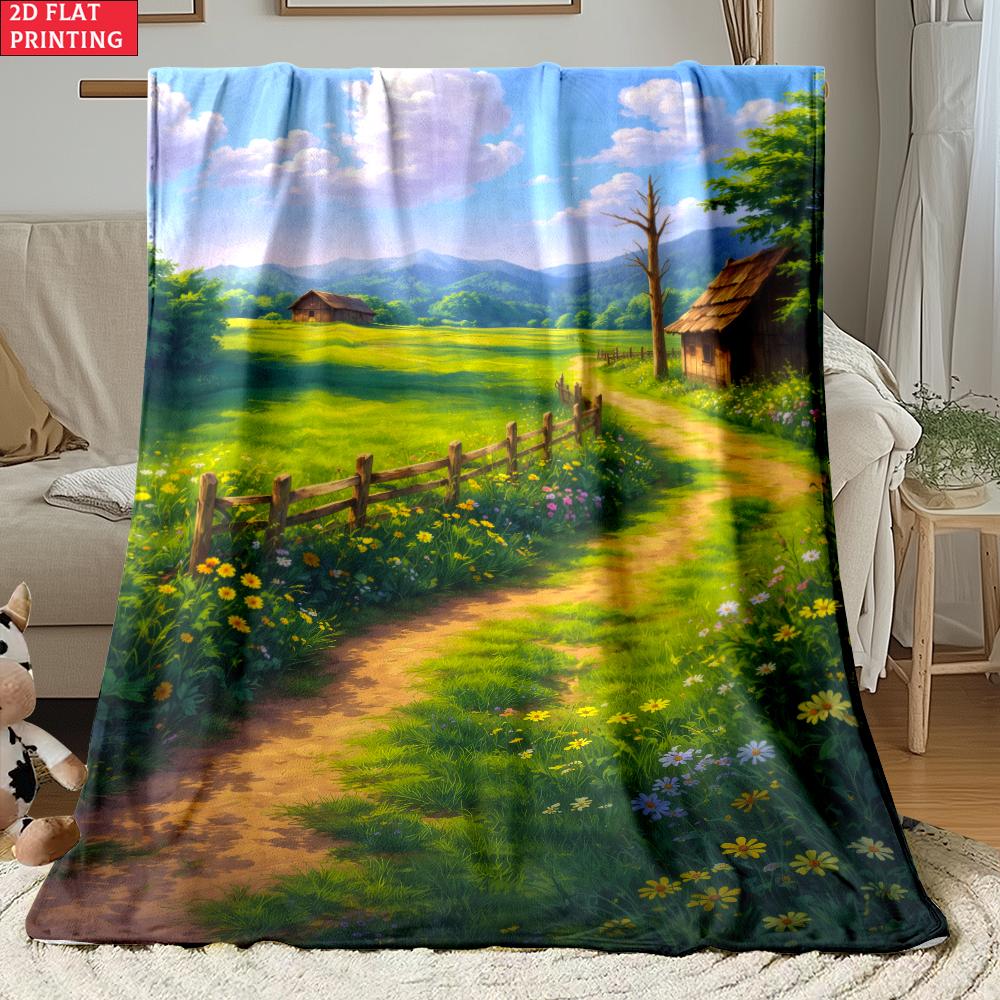 Animal Flannel Thin Blanket Custom Blanket Picnic Bed Sofa Blankets Family Bedroom Children's Room Napping Blankets Fluffy