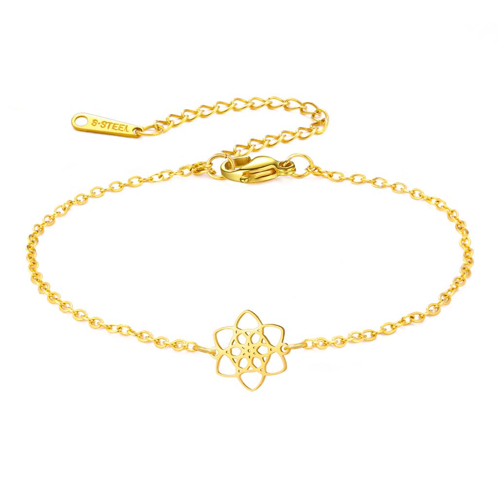 LIKGREAT Flower of Life Bracelet Vintage Bracelets for Women Men Fashion Charms Sacred Geometry Jewelry Gifts