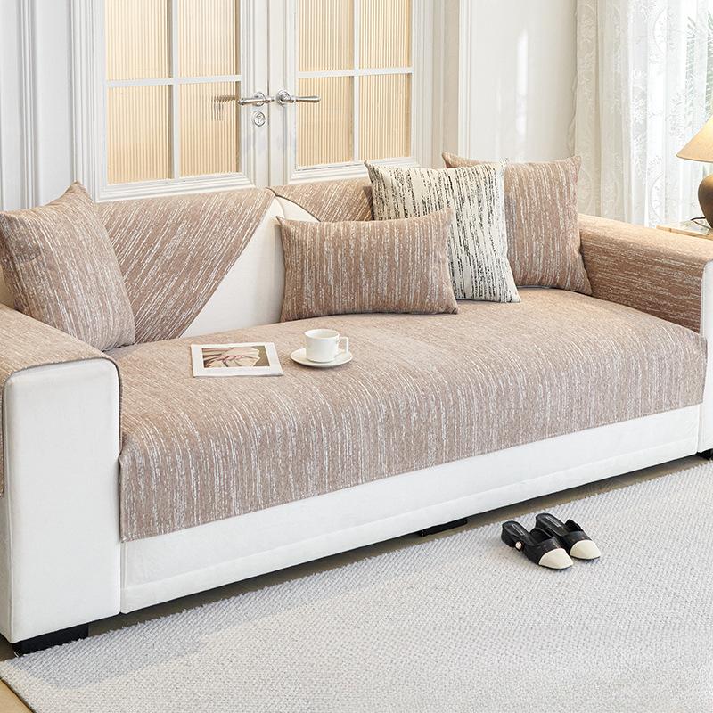 

Подушка для дивана из синели, универсальные весенне-осенние нескользящие подушки для сидений на четыре сезона, высококачественный тканевый чехол для дивана в скандинавском стиле 70*70