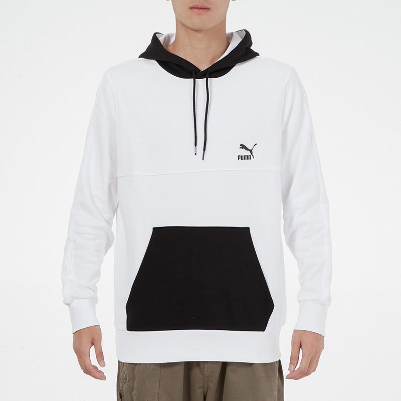 Puma Loose-Fit Sport Hoodie Men Tops White 534158-52