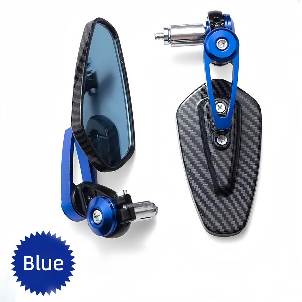 Universal Motorcycle Rearview Mirror Carbon Fiber Pattern Handlebar Mirror Modified Inverted Rear Mirror Motorbike Accessories