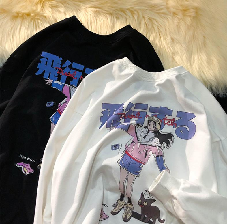 2026 Vintage Japanese Esports Girl Long-Sleeve Unisex Harajuku Hoodie