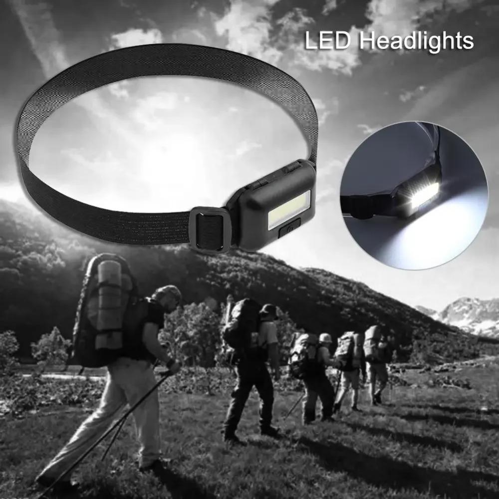 3000lm Mini-COB-Scheinwerfer Tragbare LED-Scheinwerferlampe Wasserdichtes Kopf-Vorderlicht Mit 3 Beleuchtungsmodi Outdoor-Camping-Wanderkopf-Taschenlampe
