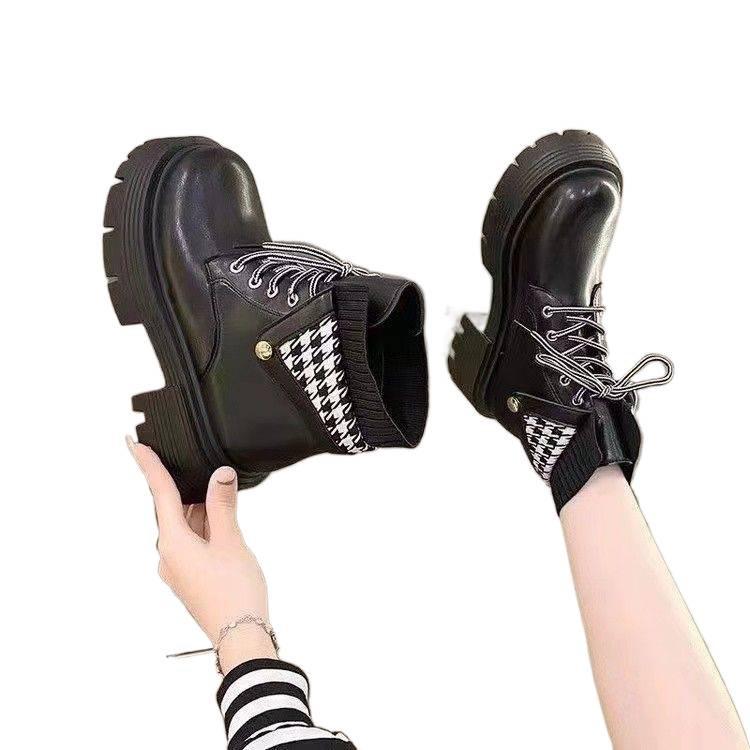 Shoes 2025 New Popular Autumn Martin Boots Internet Celebrity Summer Boots Women's Short Thin with Skirt Height Increase