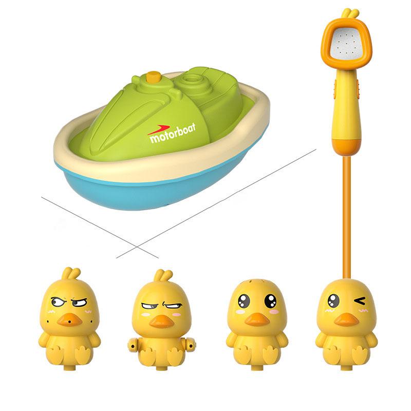 Children's Showerhead Shower Toy Little Yellow Duck Electric Rotating Showerhead Water Spray Baby Shower Toy