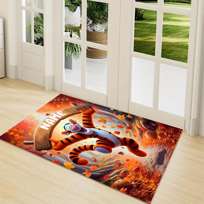 Custom Name Eeyore's Butterfly Adventure Carpet Rug Customizable Soft Washable Anti-Slip Home Living Room Sofa Mats Personalized Rug. 0909426
