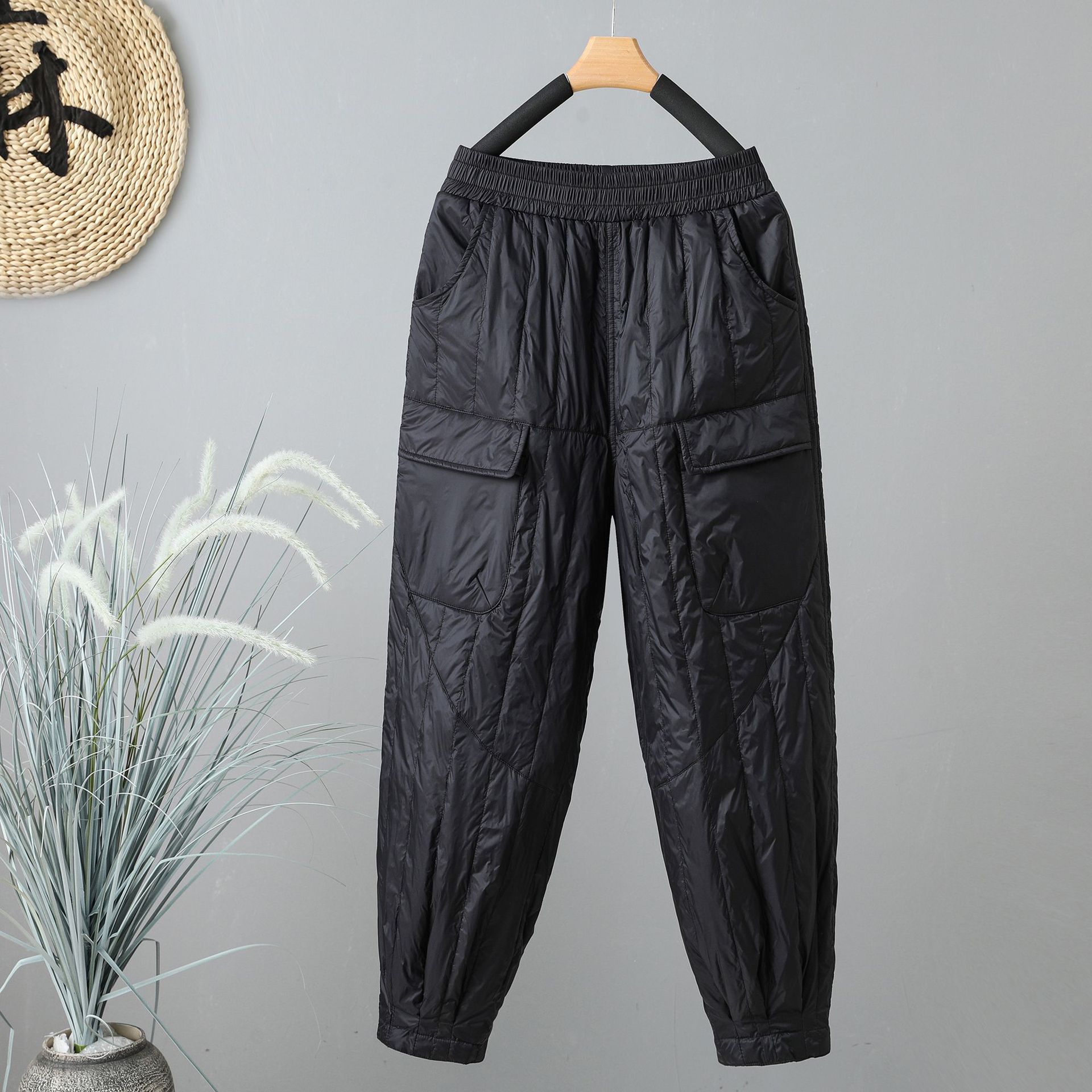 

Элегантные легкие теплые брюки из хлопка, зимняя верхняя одежда, рабочие брюки, ветрозащитные стеганые шаровары для женщин XL