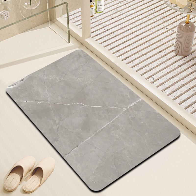 Cross-border Marble Diatom Mud Floor Mat Bathroom Absorbent Mat Entrance Door Mat Toilet Non-slip Quick-drying Foot Mat