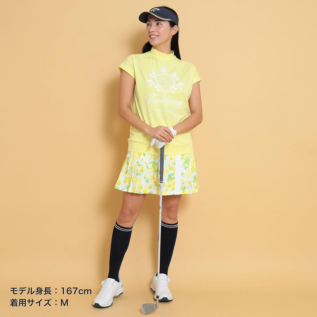 Callaway Pleated Floral Skirt Golf C25128206 Size S Women's / / 1061_Yellow,