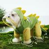 Teddy Cute Dinosaur Raincoat Leashable Bichon Frise Four Legs Waterproof Clothes Pet Rain Reflective Hoodie