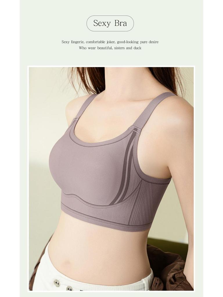 Women's Ultra-Thin Wire-Free Bandeau Bra - Rabbit Ear Cup, Anti-Exposure, Seamless Design for Minimized Appearance