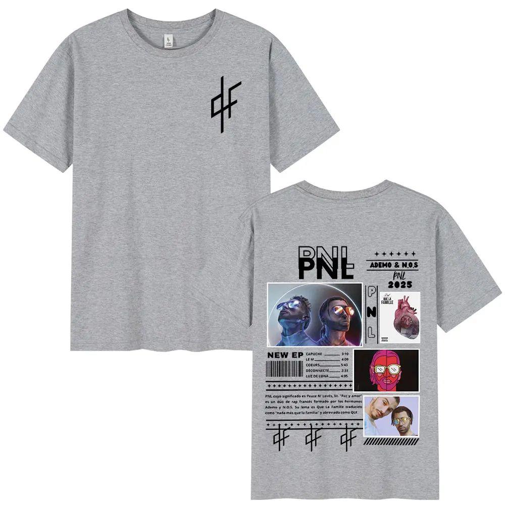 PNL Album Cantante Rap Francese Modello Stampato T-shirt Le Monde Chico T-shirt Estiva Hip Hop Moda Casual Street Wear Unisex