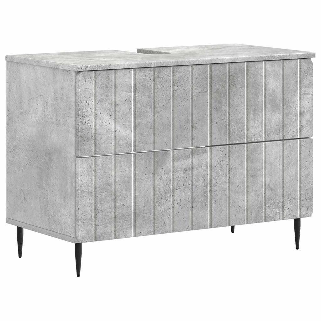 2 Piece Bathroom Cabinet Set ZWOLLE Concrete Grey