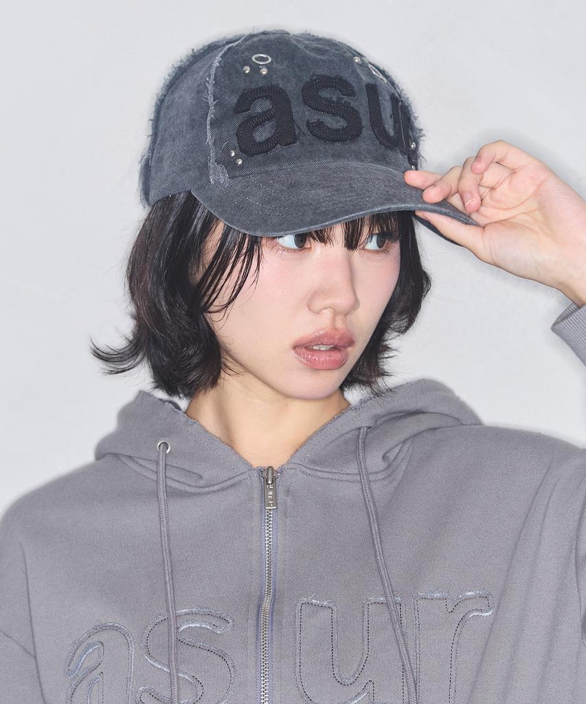 Aejeuyua Au Piercing Ball Cap Charcoal