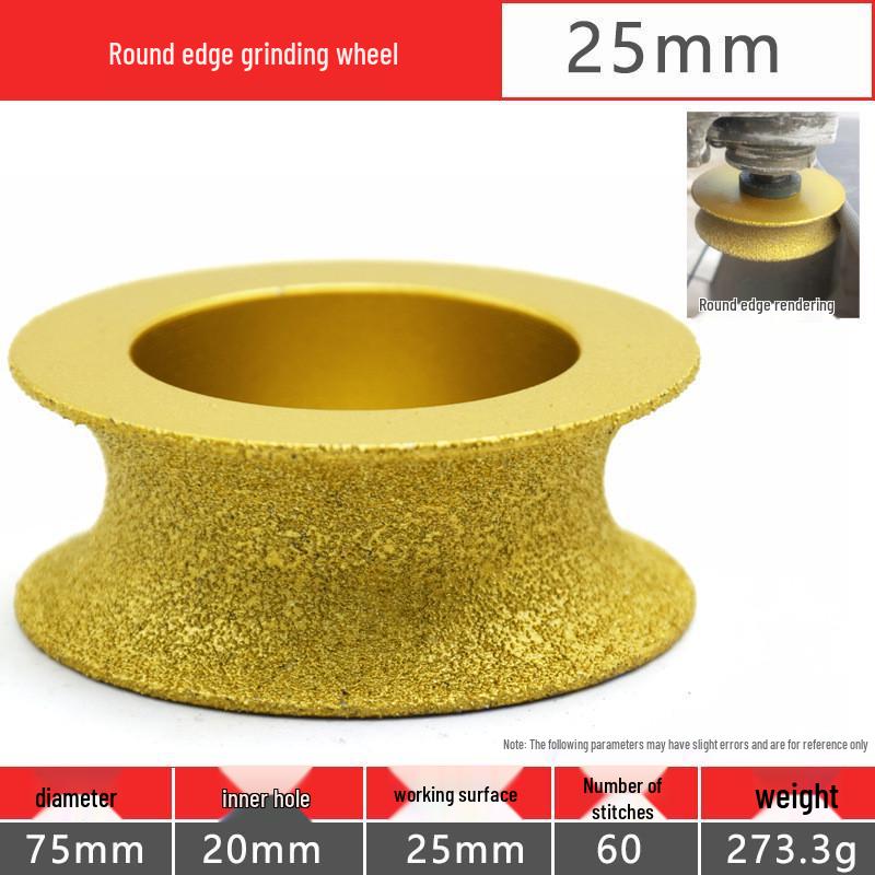 Brazed Diamond Flat Angle Grinder for Roman Column Quartz Stone & Ceramic Tile Edge Grooving.
