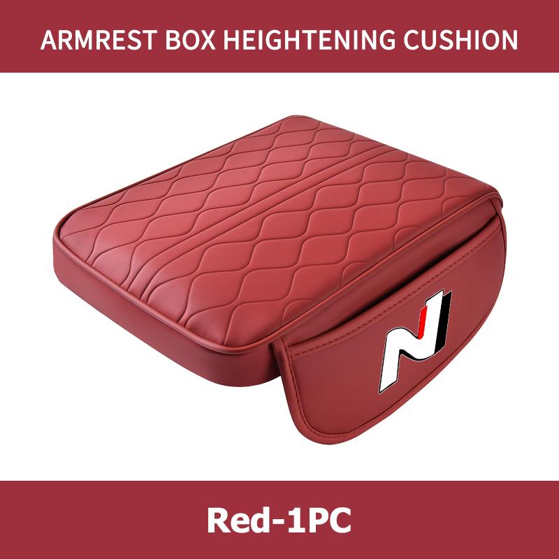 For Hyundai Leather Car Armrest Mat Center Console Arm Rest Protection Cushion Cover GDi N Line i10 Azera Genesis G70 G80 G90 PP37