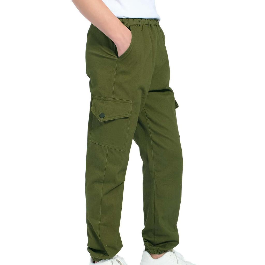 Tuta sportiva casual alla moda per bambini, pantaloni casual con tasche ed elastico per ragazzi e ragazze