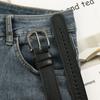 Womens Adjustable Classic Pu Waist Belt With Full Hole Design For Wear Everyday