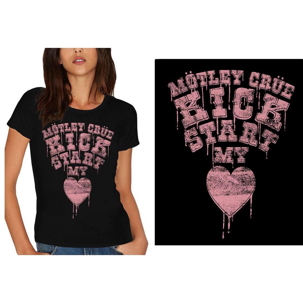Camiseta Motley Crue feminina/senhora Kick Start My Heart