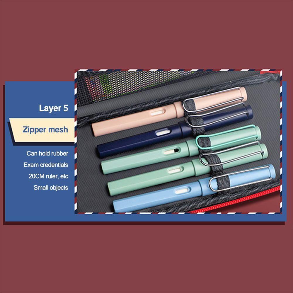 Large Capacity Pencil Case Canvas Stationery Bag Creative Pen Box  Gift