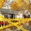 1 Pack Halloween Decoration Hazard Warning Tape, Yellow Horror Warning Tape Roll Roadblock Safety DIY Decoration, 4.8cm 25m