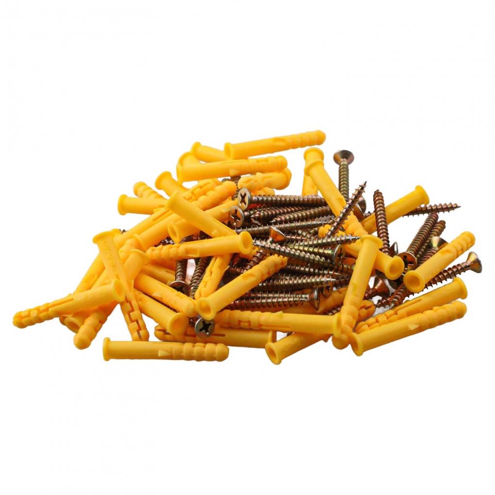 Reliable 40Pcs M6x40 Wall Anchor and Screw Set for Various Applications