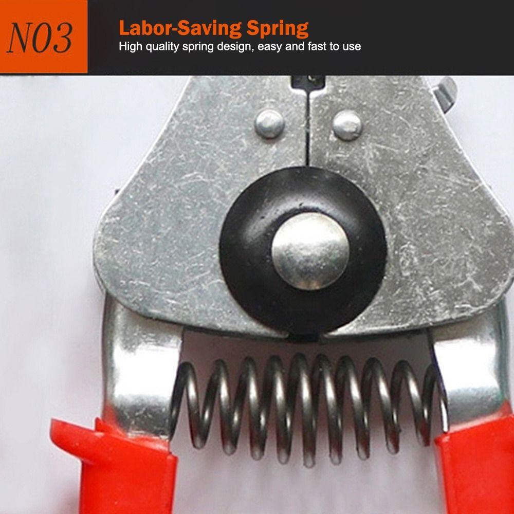 Steel Automatic Cable Stripper Red&Silver Stripping Pliers Wire Stripper  Cable Installation