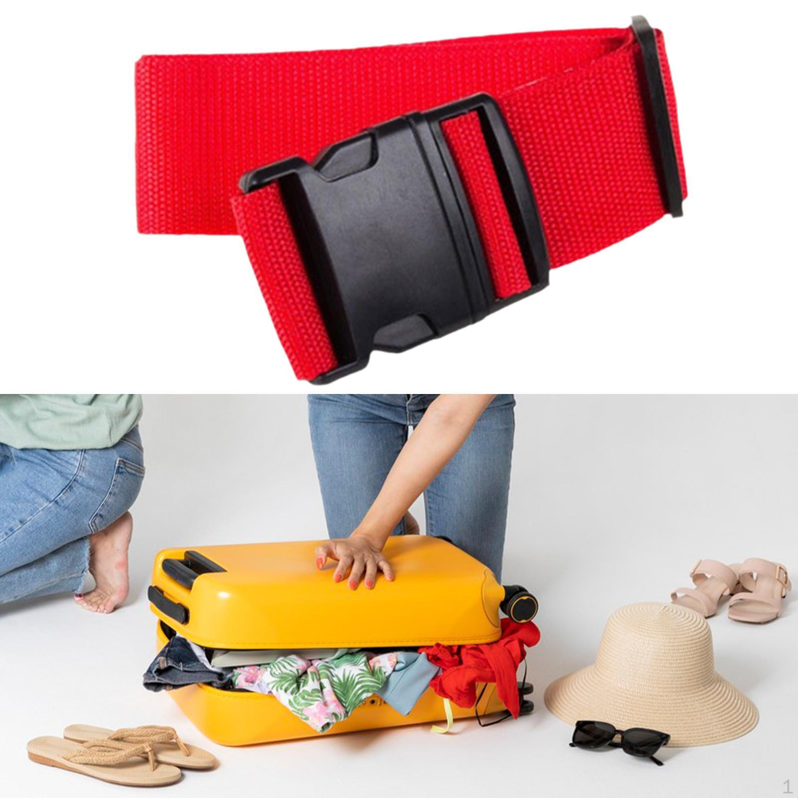 

2 метра ремень для чемодана дорожный упаковочный ремень аксессуар для кемпинга универсальный с пряжкой регулируемый Red