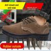 Steel Toe Cap Cowhide Suede Safety Shoes - Anti-Smash, Anti-Puncture, Wear-Resistant, Anti-Slip Work Shoes