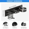 Wall Mounted Hair Dryer Holder - Metal Organizer For Blow Dryer, Curling Iron, Straightener