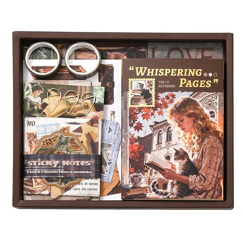 Xin Mo Retro Gift Box: European-style Journal Collage Stickers