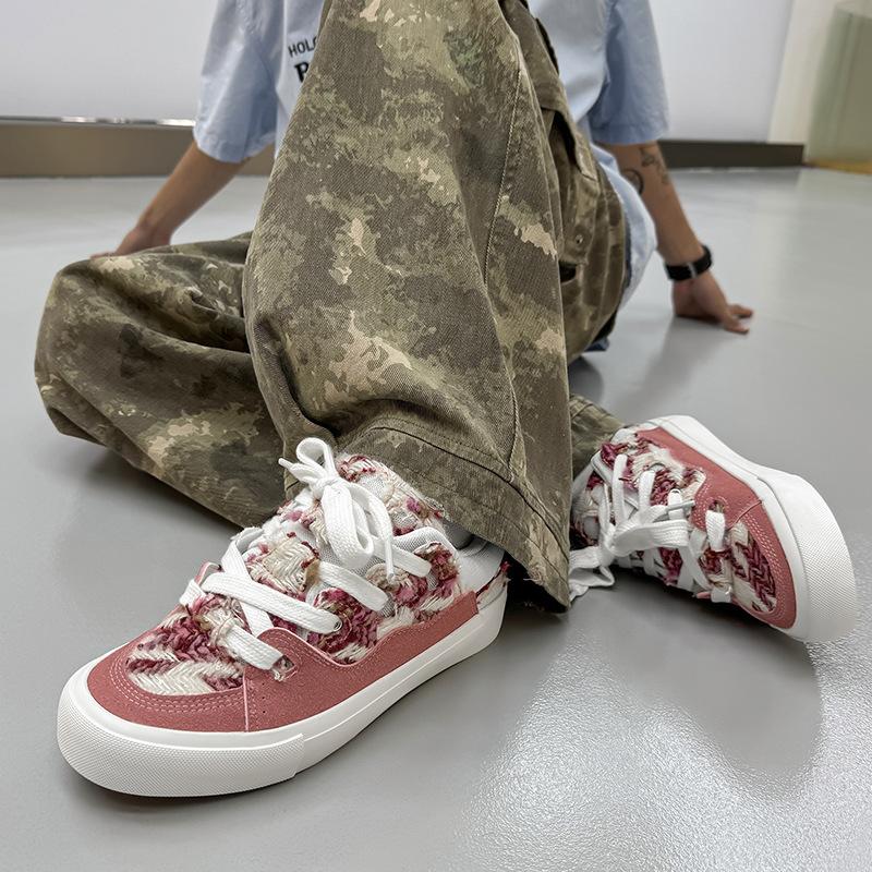 X spring and summer leisure sports low-top board shoes niche couple student bread shoes