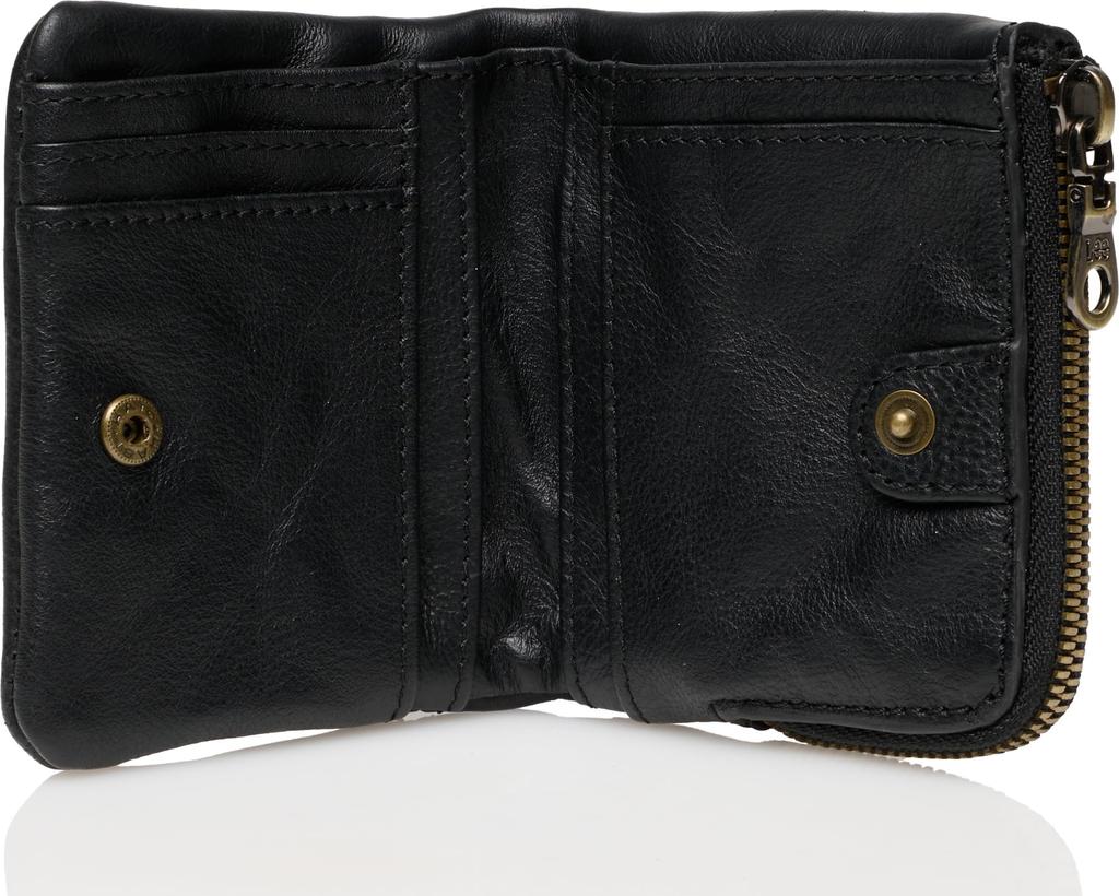 Lee Loose II Bifold Holds Electronic and with Cowhide Black Wallet, Compact, Coins, Cards, Money, Bills, Pocket-Stitched Leather, 320-2111,