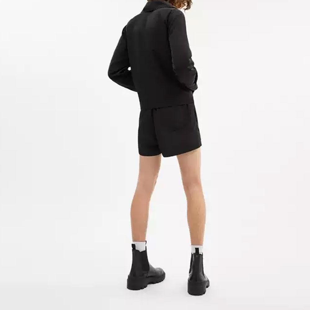 Coach SS25 Elastic Waist Solid Color Casual Shorts Unisex Shorts Black CAW98-BLK