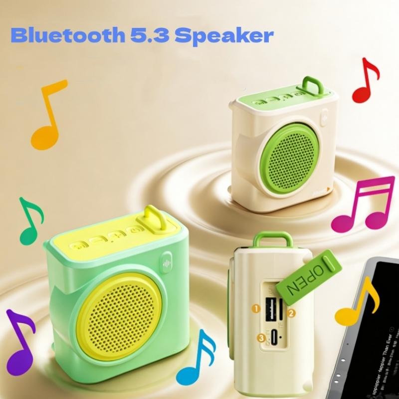 1800Mah Portable Wireless Speaker Bluetooth 5.3 Mobile Phone Desktop Home Outdoor Convenient Mini Subwoofer Support Tf Card