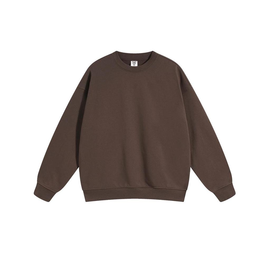 2024 Autumn/Winter Men's High-Quality 450G Terry Crewneck Sweater - Fashionable and Loose Fit