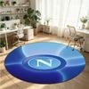 Napoli FC Printed Round Crystal Velvet Rug Soft Non Slip Floor Carpet For Bedroom Holiday Gift