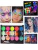Face Paint Body Easy to Cosplay Fluorescent 15-Color Set, Paint, Safe, Non-Toxic, Wash, Quick-Drying, Eco-Friendly, Makeup, Eyeshadow, Eyeliner,