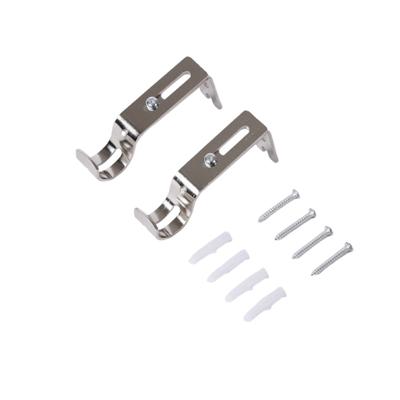 Adjustable Direction Length Curtain Rod Hook Metal Construction Wall-mounted Support Roman Pole Bracket Sturdy Extendable
