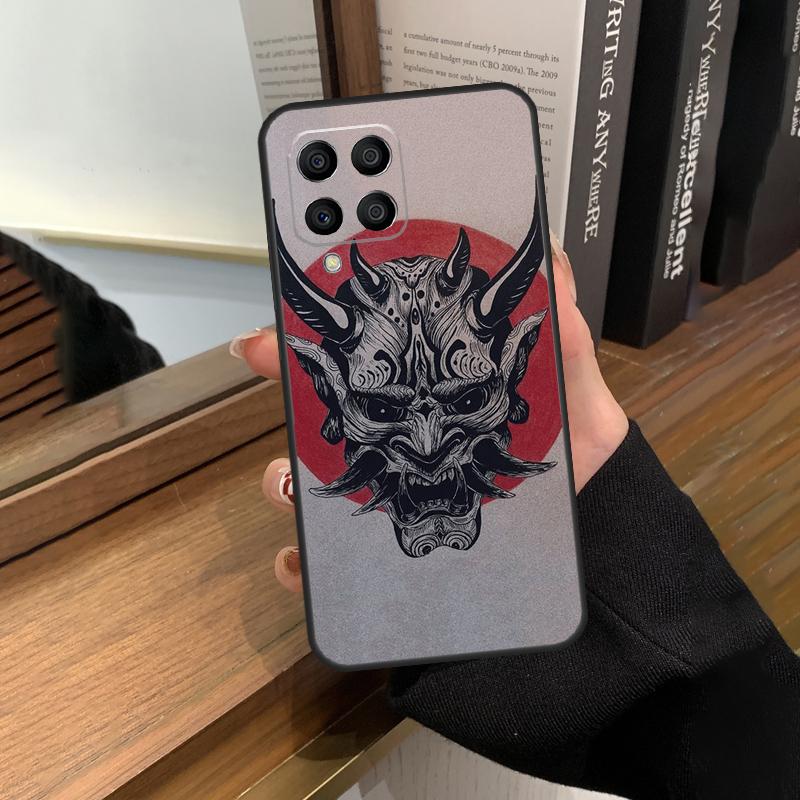 Japanese Oni Hannya Demon Mask Case For Samsung Galaxy M35 M15 M55 M56 M36 M16 M06 M31 M13 M33 M53 M12 M32 M52 M14 M34 M54
