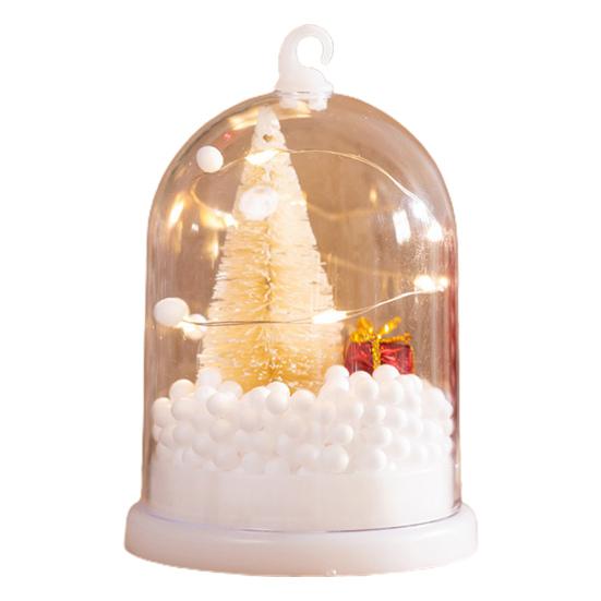 Christmas Ornament Battery-Operated Warm Lights LED Xmas Tree Ornament for Home Festival Decorations