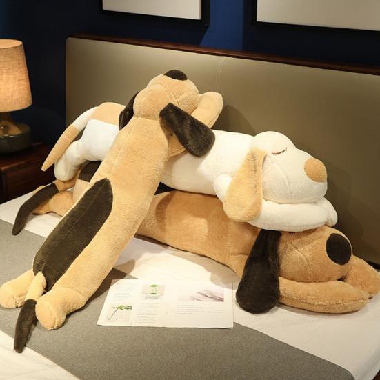 Cute Huge Long Dog Plush Doll Stuffed Animal Super Soft Puppy Hugging Pillow Cushion Body Lumbar Nap Support Sofa Decor