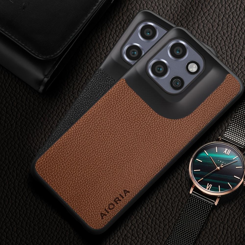 Luxury Case for Motorola for Moto Edge 60 Pro Fusion Neo 5G Lychee Pattern Faux Leather