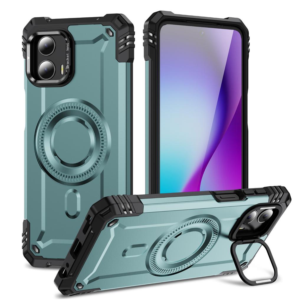 Militärische Handyhülle für G 5G Sturzsicher Magnetisch Versteckte Objektivhalterung aus Aluminiumlegierung Handyhülle