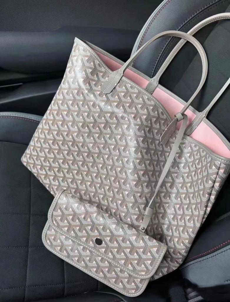 2025 Elegant Large Capacity Tote Bag with Y Letter Design - Dog Tooth Pattern