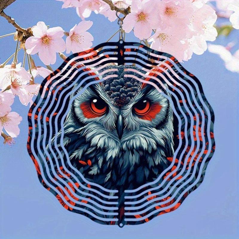 Cata-vento Pendurado de 10 Polegadas com Gancho de 360 Graus para Decoração de Jardim de Varanda Primavera Verão Decoração Externa